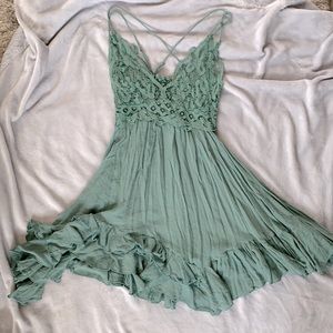 Free people flowy green dress